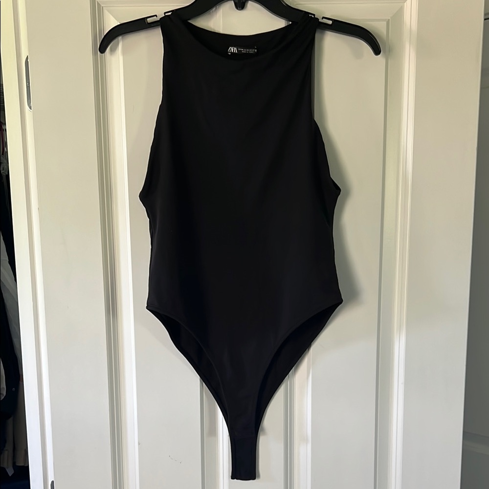 Zara Black Sleeveless Bodysuit